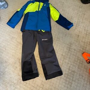 Spyder Gray and Neon Yellow Jacket